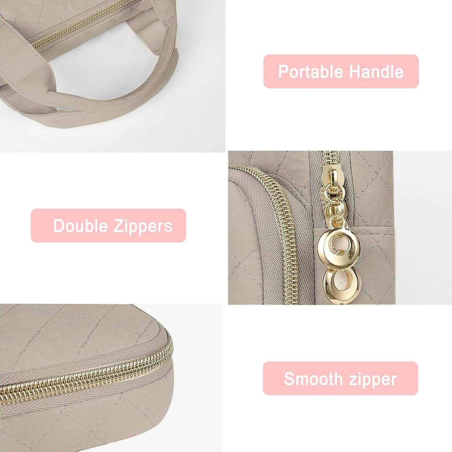 - Portable Handle
- Double Zippers
- Smooth zipper