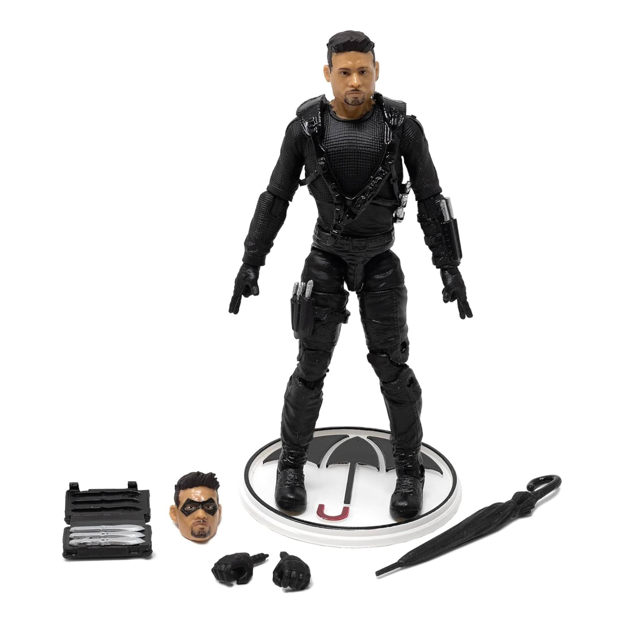 Alt View 10. Boss Fight Studio - Umbrella Academy 1:18 Scale Action Figure | Diego - Black.