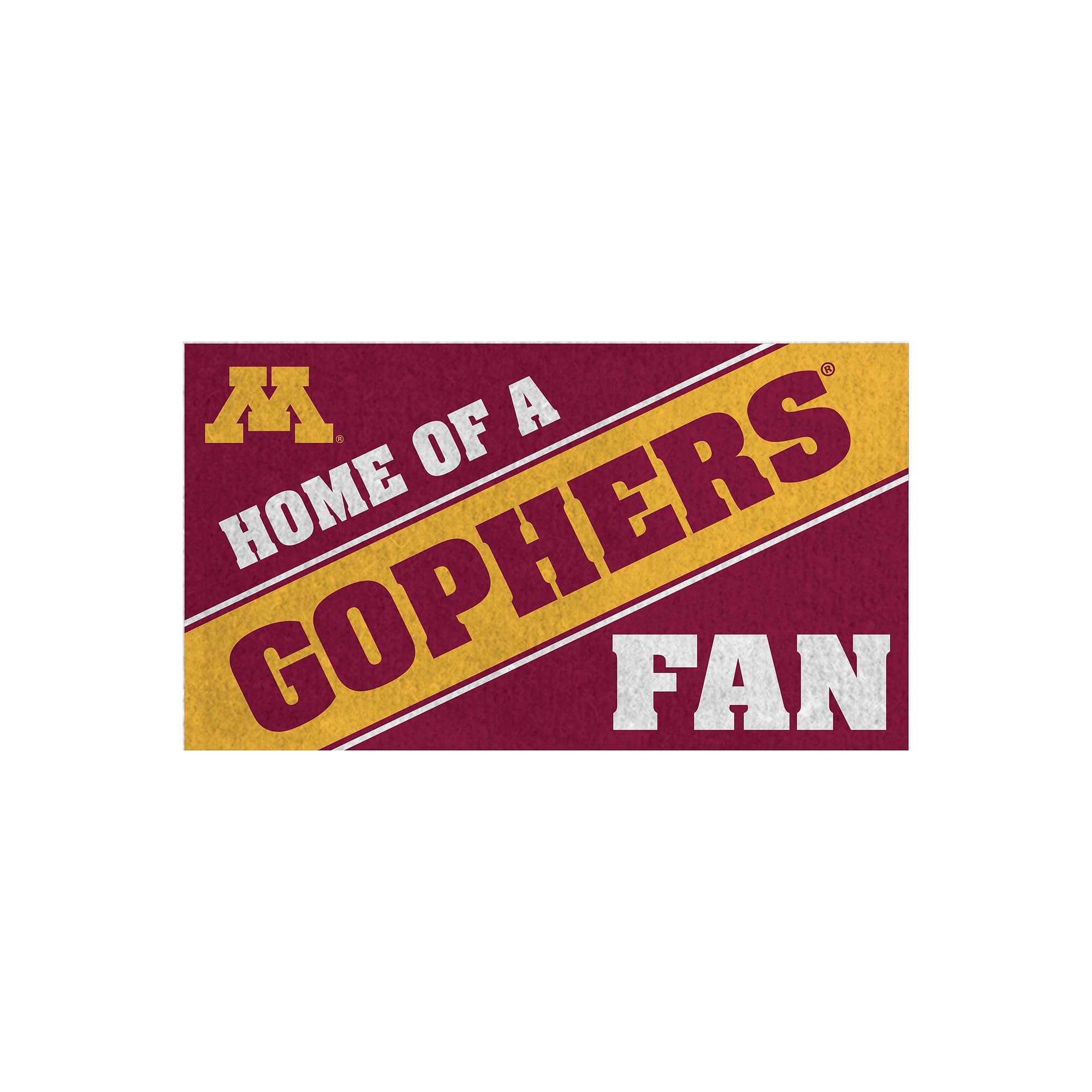 Evergreen Enterprises - Minnesota Golden Gophers 16" x 28" Home of a Fan Indoor/Outdoor Logo Turf Mat - Multicolor