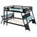 Alt View 1. Anysun - Full Size Bunk Bed with Two Built-In Gaming Desks, USB Desktop Ports & Pegboard Organizer, Gaming Bunk Frame for Gamer - Blue.