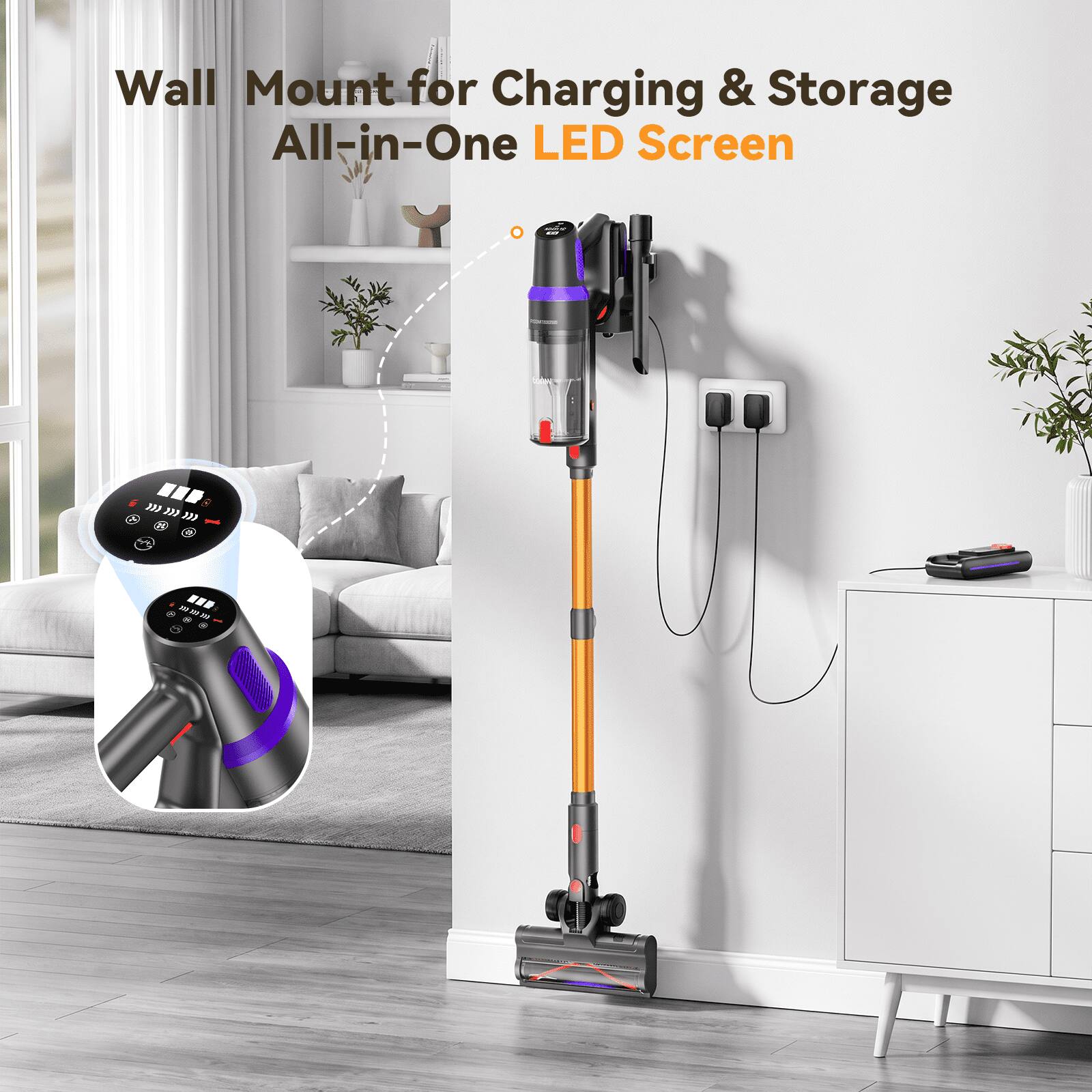 Wall Mount for Charging & Storage All-in-One LED Screen