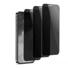 Front. Qixxronics - 3-PACK Screen Protector Designed for iPhone X Privacy Screen Protector 9H Hardness - Black.