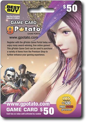 Front Standard.   - gPotato Gaming Card ($50).