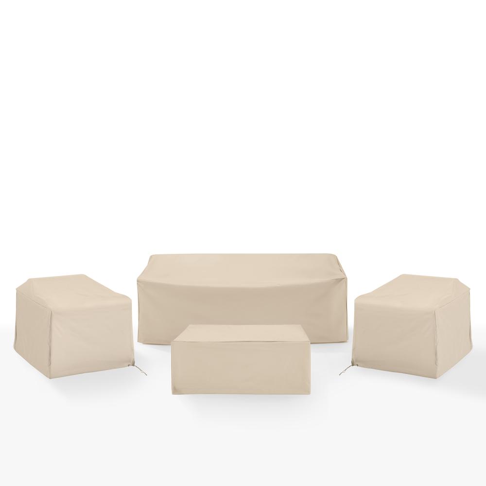 Alt View 3. Crosley Furniture - 4Pc Outdoor Furniture Cover Set - 2 Chairs - Tan.