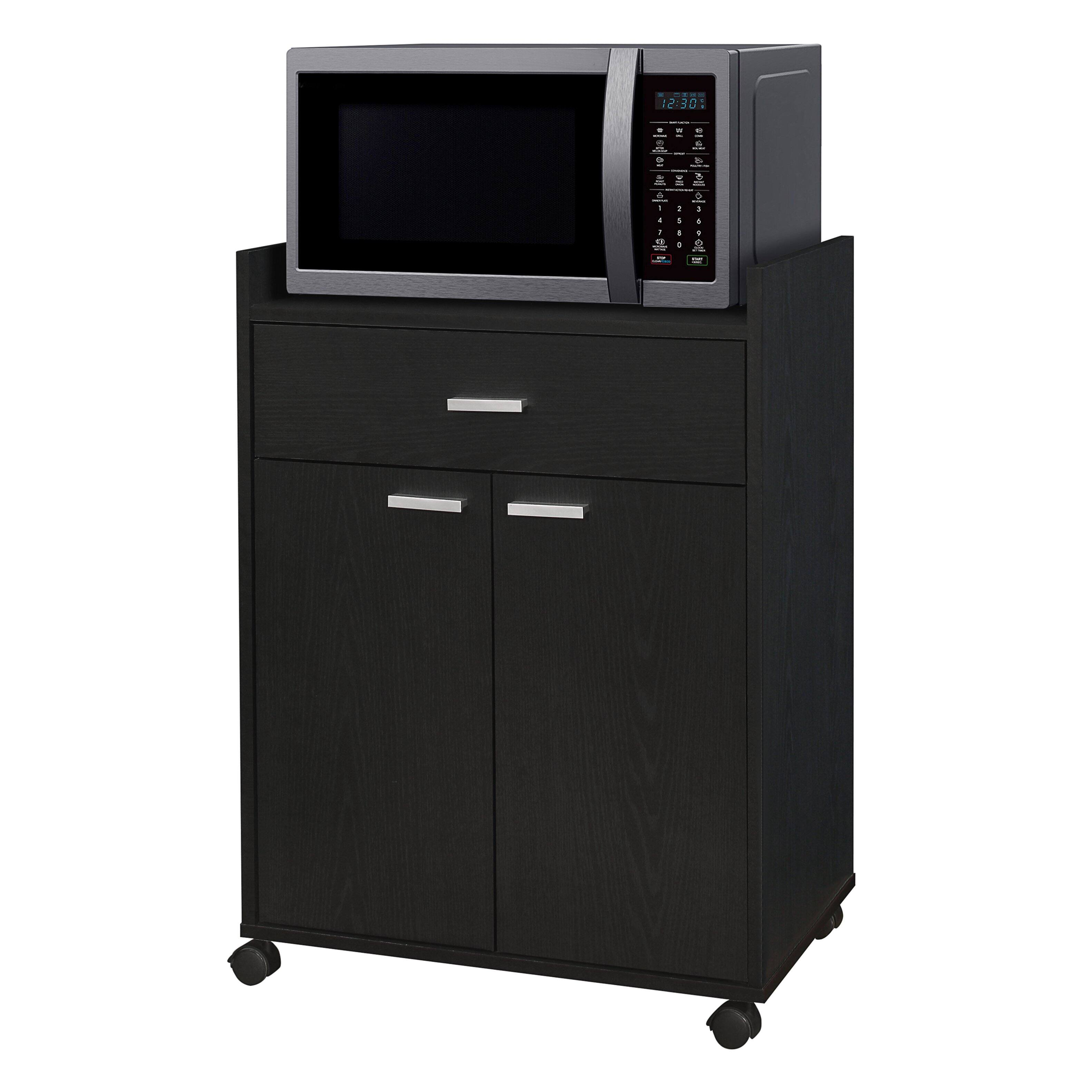 Angle. Kings Brand Furniture - Kings Brand Furniture Northbury 2-Door Microwave Accent Cabinet - Black.