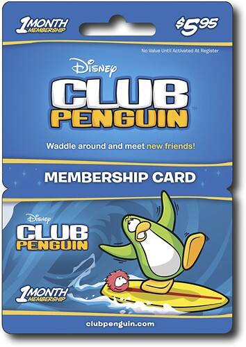 Club penguin membership card