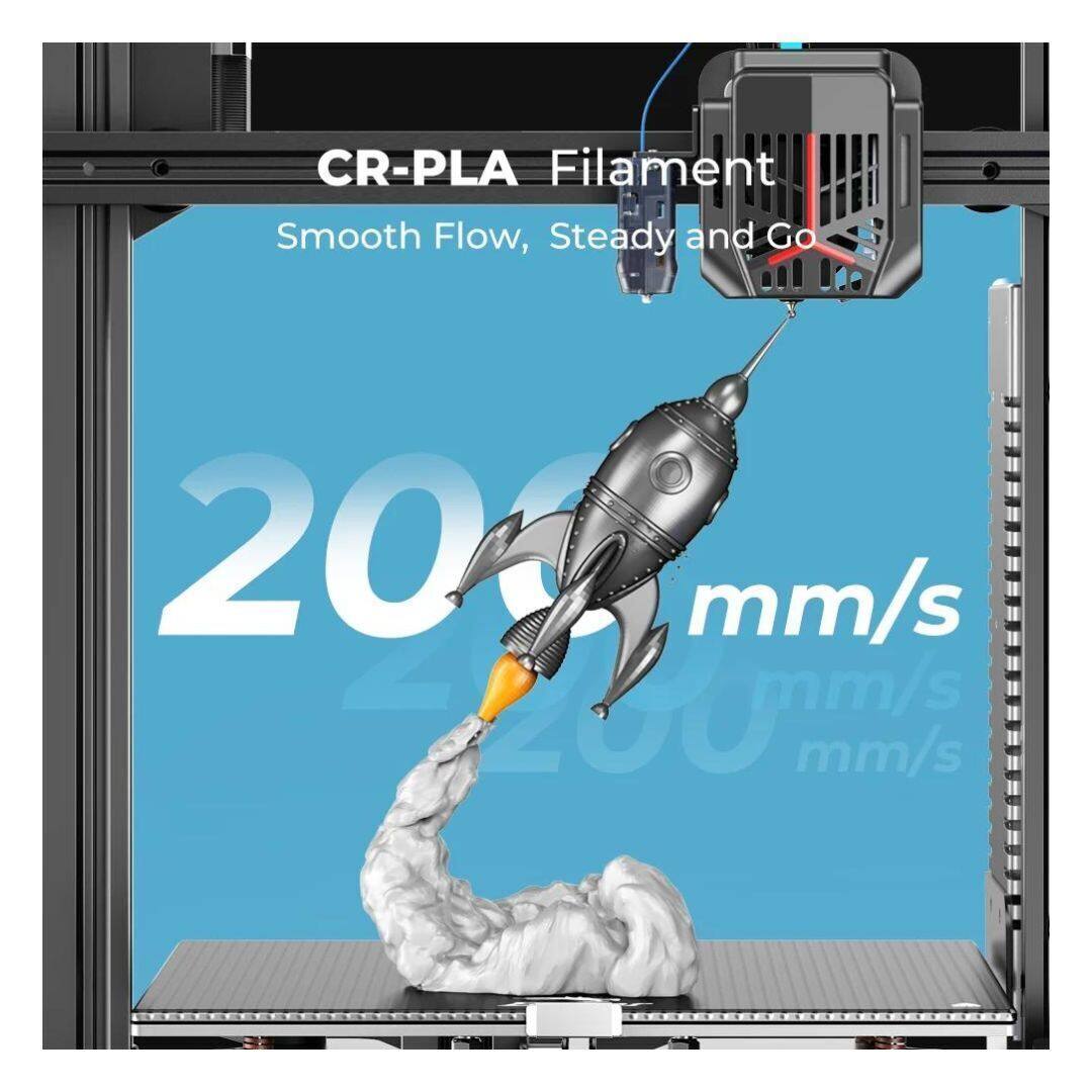 CR-PLA Filament  
Smooth Flow, Steady and Go  
200 mm/s  
260 mm/s