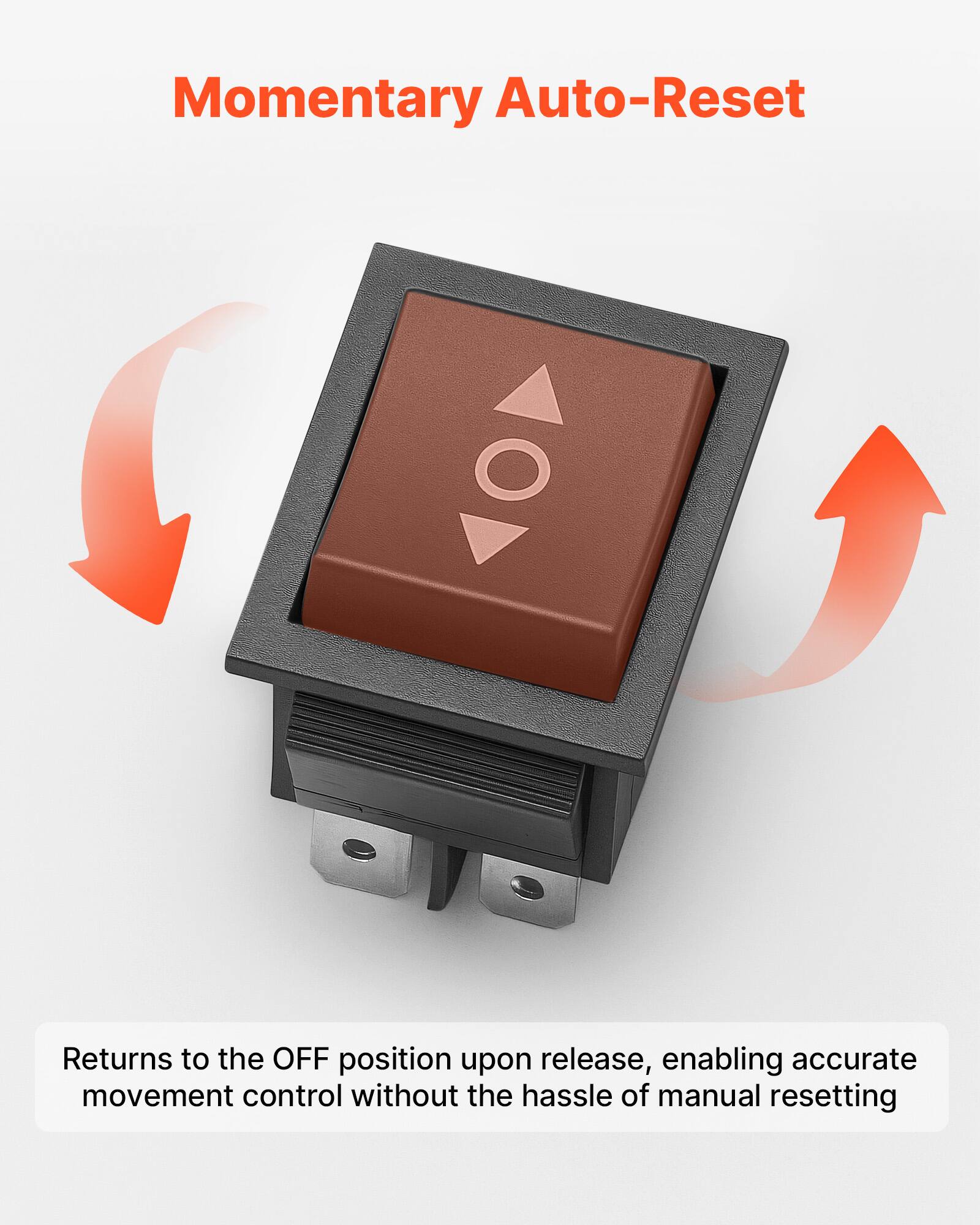 Momentary Auto-Reset

Returns to the OFF position upon release, enabling accurate movement control without the hassle of manual resetting