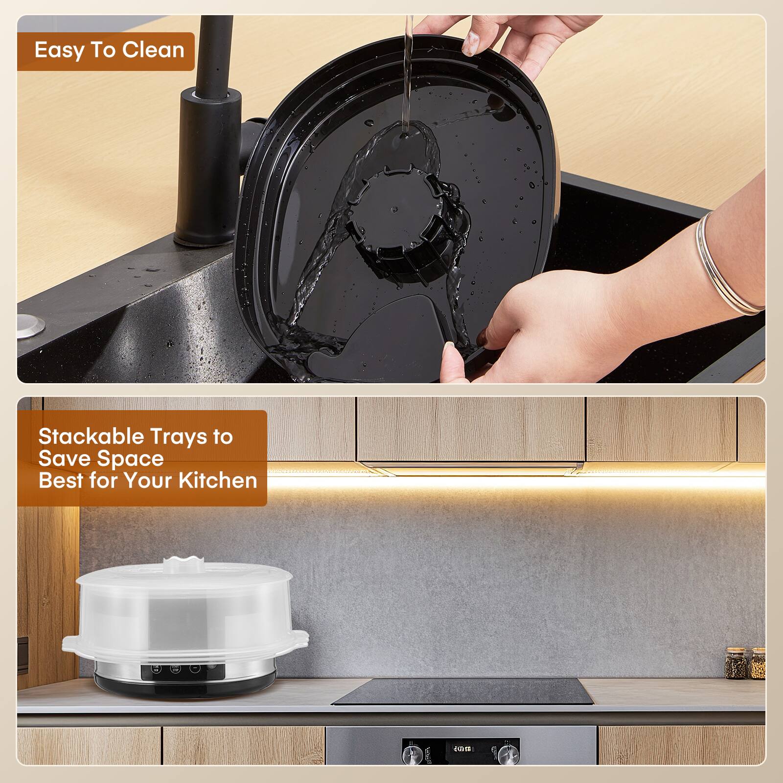 Easy To Clean

Stackable Trays to Save Space Best for Your Kitchen