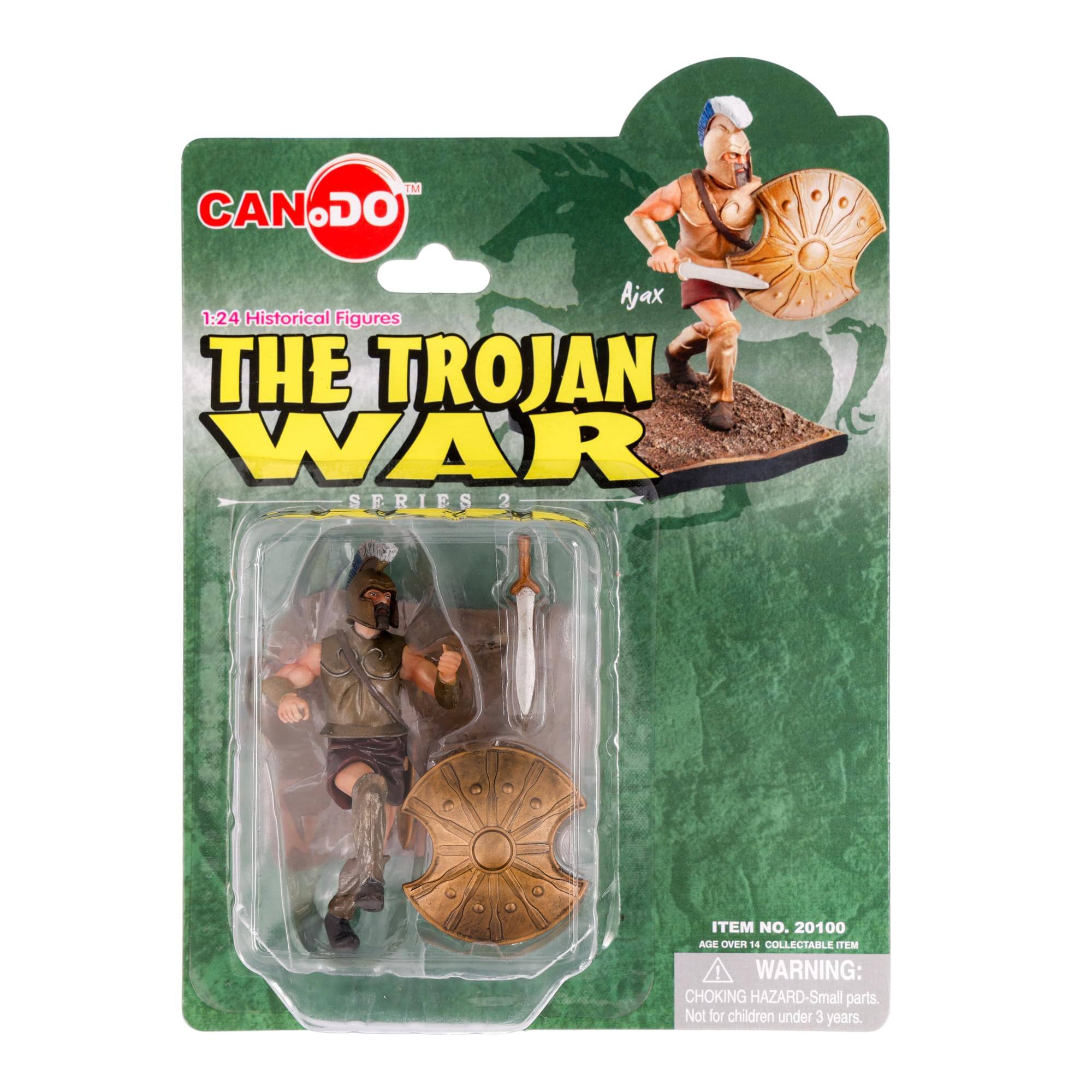 CAN DO  
1:24 Historical Figures  
THE TROJAN WAR  
SERIES 2  

Ajax  

ITEM NO. 20100  
AGE OVER 14 COLLECTABLE ITEM  

WARNING: CHOKING HAZARD - Small parts. Not for children under 3 years.