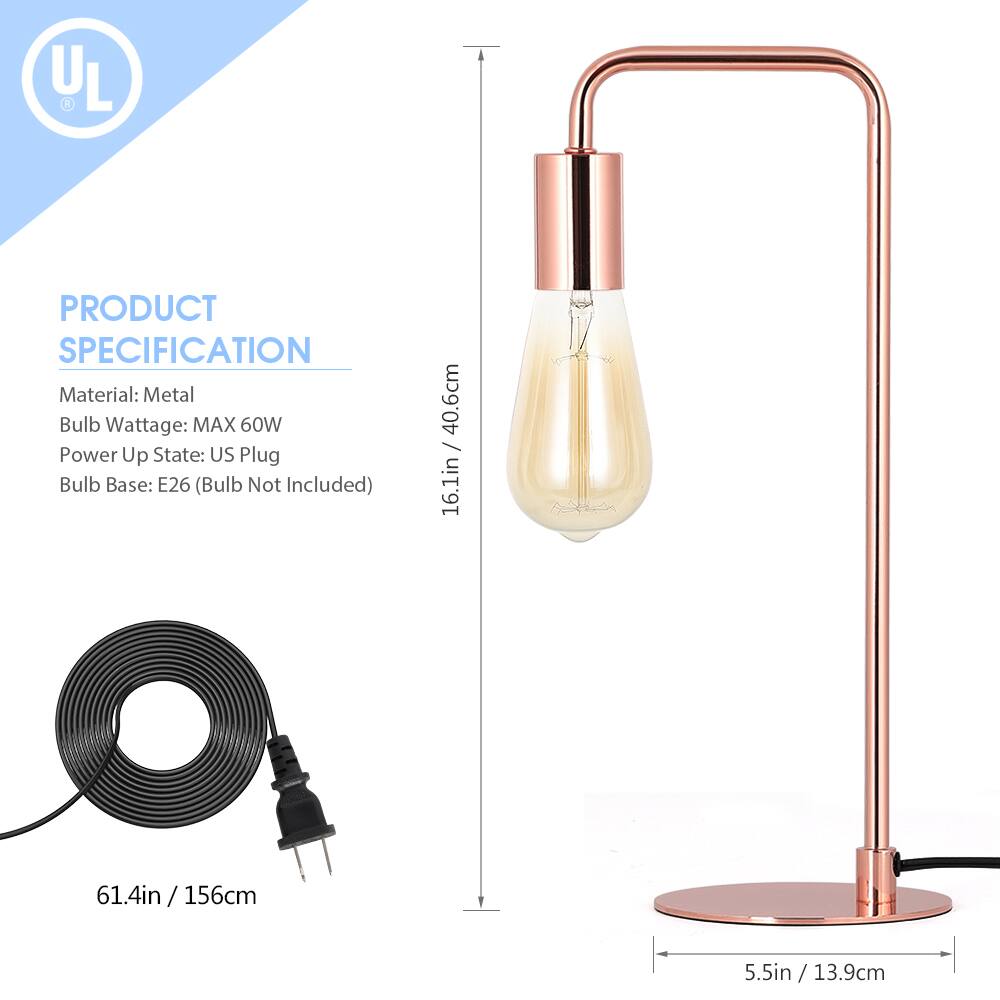 UL PRODUCT SPECIFICATION

Material: Metal  
Bulb Wattage: MAX 60W  
Power Up State: US Plug  
Bulb Base: E26 (Bulb Not Included)  

Height: 61.4in / 156cm  
Width: 5.5in / 13.9cm