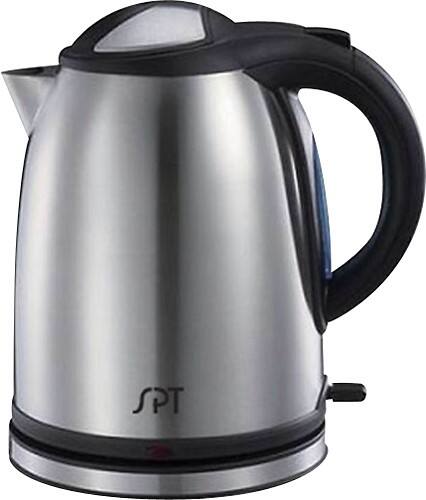 Angle Standard. SPT - 1.2L Cordless Electric Kettle - Stainless-Steel.