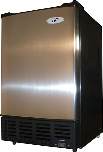 Angle View: Frigidaire - 11.3" 40-Lb. Freestanding Icemaker - Red Stainless Steel