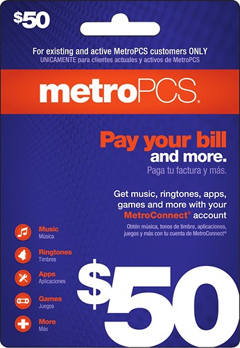 Customer Reviews: MetroPCS $50 Pay Your Bill Wireless Card Purple METRO PCS  P - Best Buy