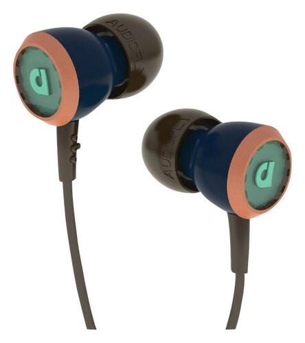 Front Standard. Audiofly - AF33 Earbud Headphones with Microphone - Selvage Blue.