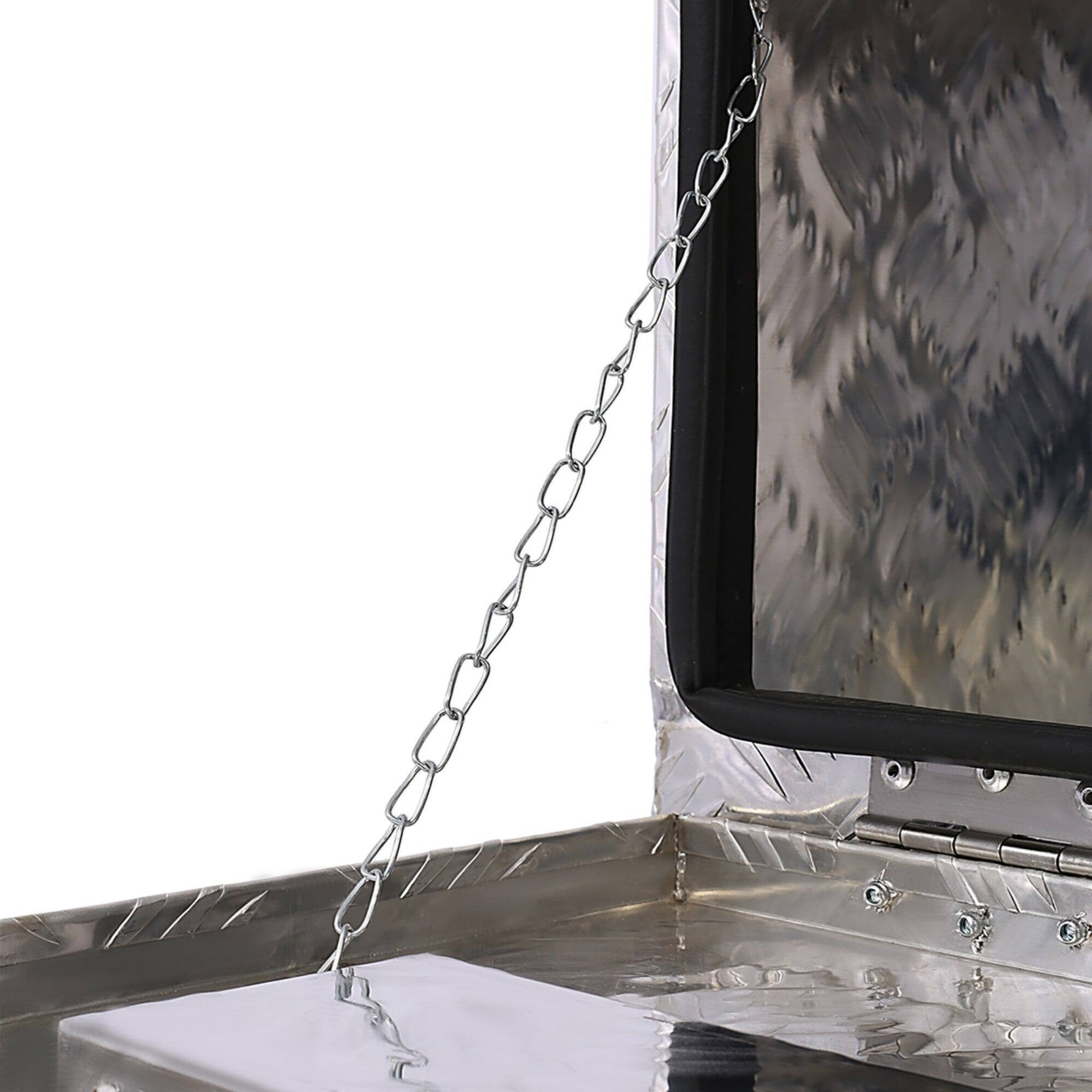 Alt View 3. Boyel Living - Silver 24x17.3x17.7-Inch Aluminum Heavy-Duty Truck Bed Underbody Tool Box.