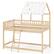 Front. Costway - Costway Twin Over Twin House Bunk Bed with Roof, Ladder & Full-length Guardrails for Kids - Natural.
