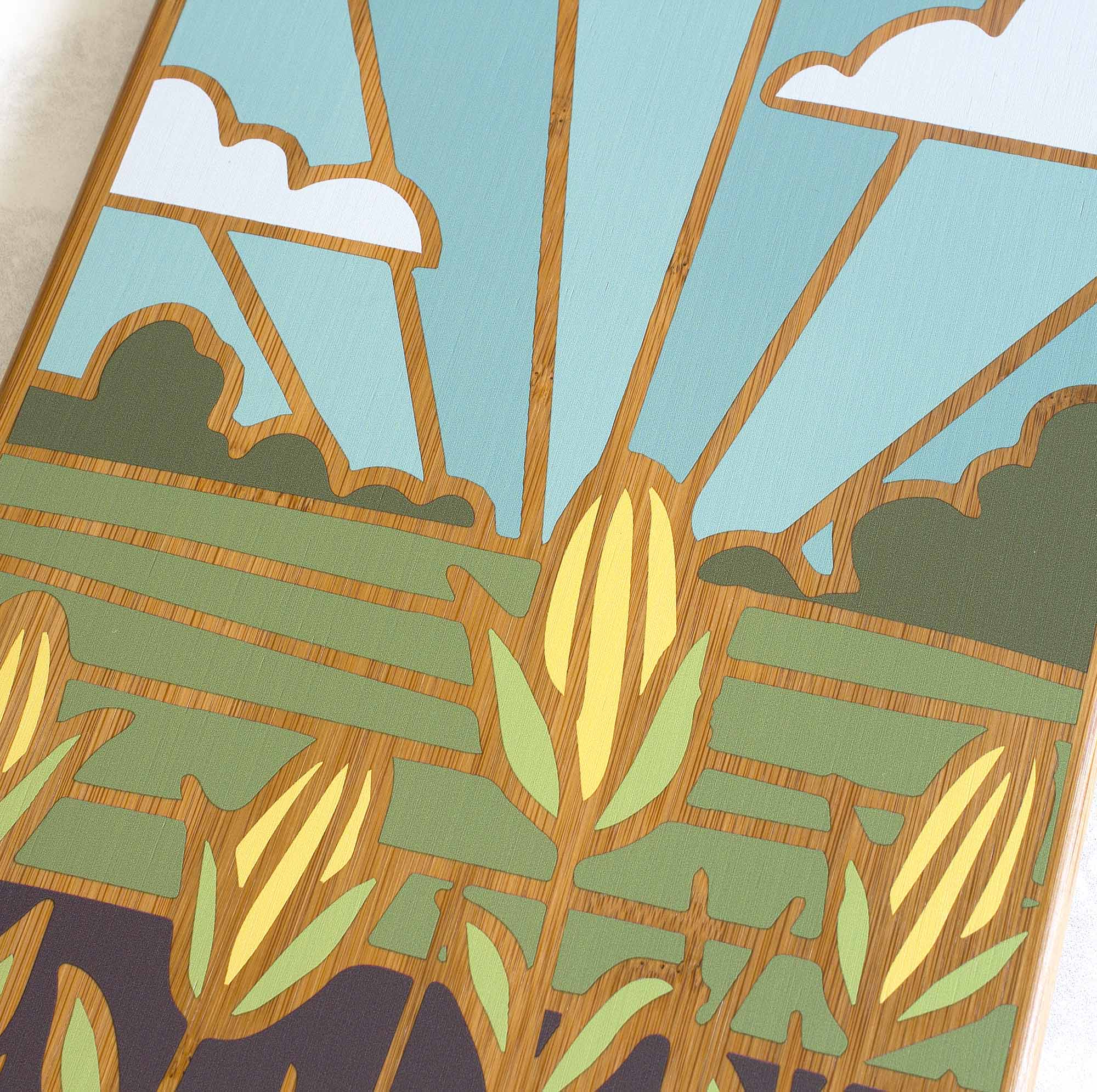 Alt View 1. Totally Bamboo - Indiana Cutting Board with Artwork by Summer Stokes.