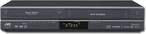Front Standard. JVC - Multiformat DVD-R/-RW/+R/+RW Recorder/VCR Combo.