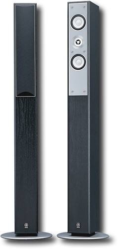 Front Standard. Yamaha - Dual 3-1/8" 2-Way Floorstanding Speakers (Pair) - Black.