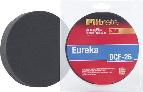 Alt View Standard 1. 3M - Filtrete Eureka DCF-26 Filter for Select Upright Vacuums - Black.