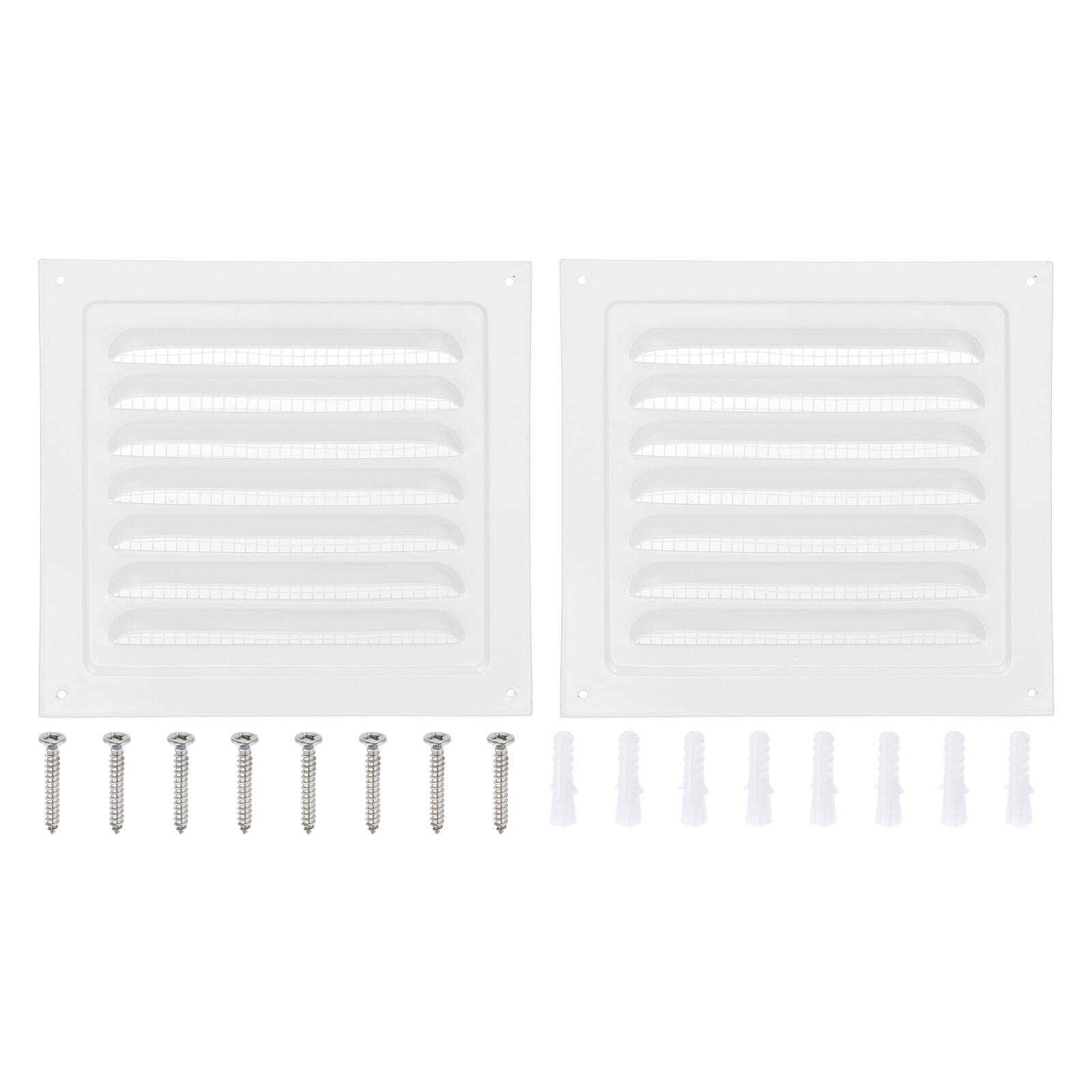 "Unique Bargains - 7""x7"" Attic Soffit Vent, 2pcs Aluminum Alloy HVAC Air Vent Cover with Screen Mesh and Screw for Wall Ceiling Attic - White" price history on PriceWatchPro