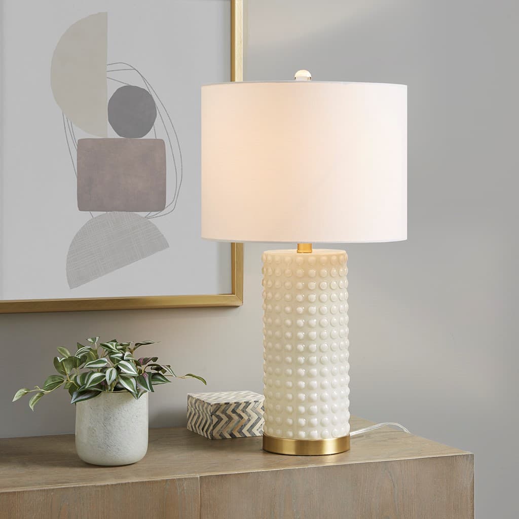 Back. Luckbyte - Textured Dot Table Lamp.