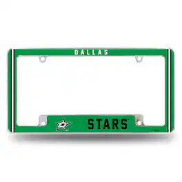 Rico Industries - Dallas Stars Chrome Metal License Plate Frame with Full Frame Team Color Graphics - Multi