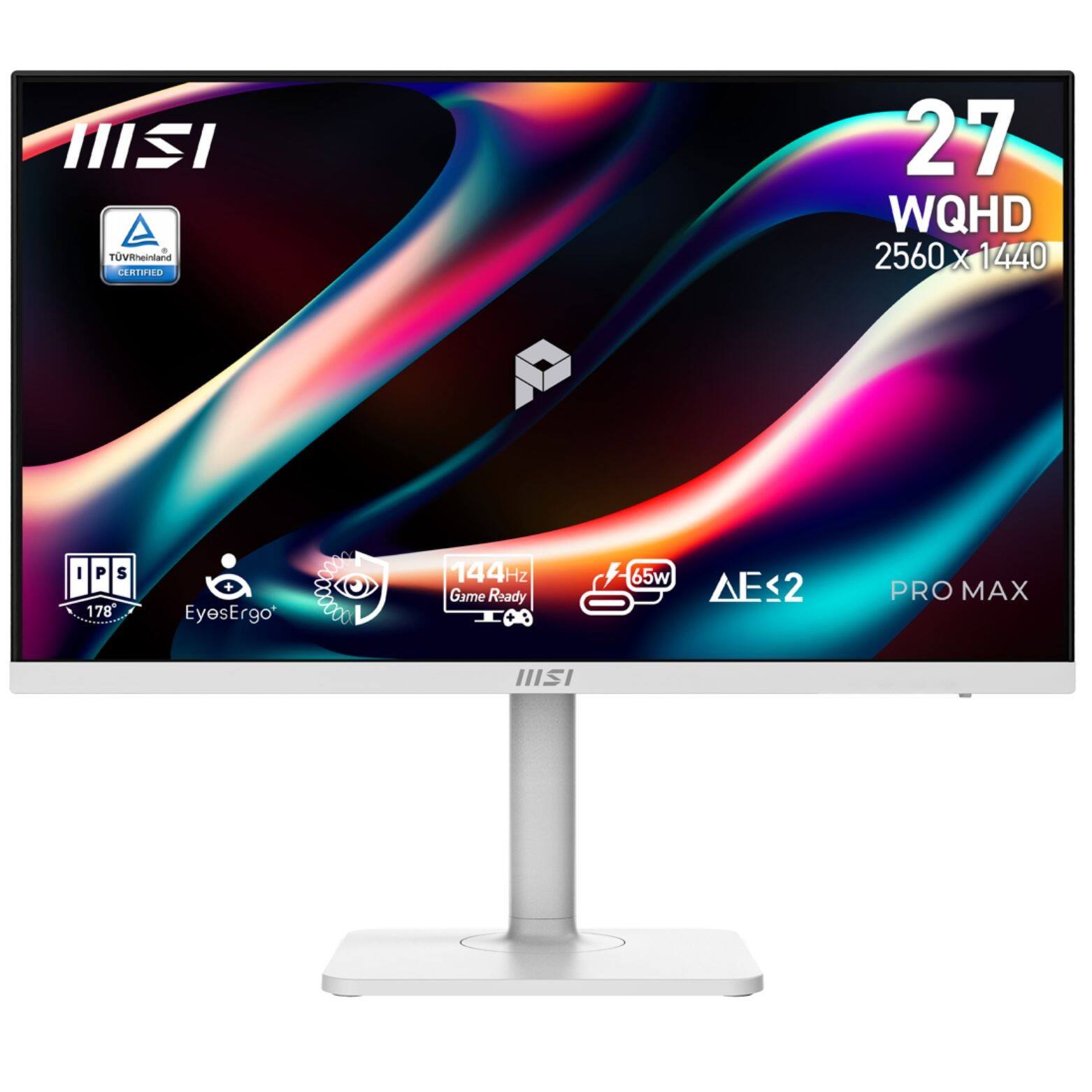 MSI 27" WQHD 2560 x 1440 IPS 178° EyesErgo 144Hz Game Ready 65W ΔE<2 PRO MAX