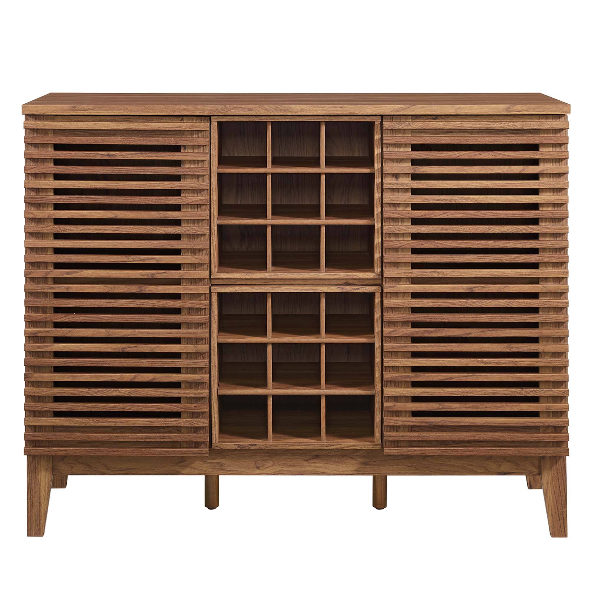 Alt View 2. Modway - Render Bar Cabinet by Modway - Walnut.