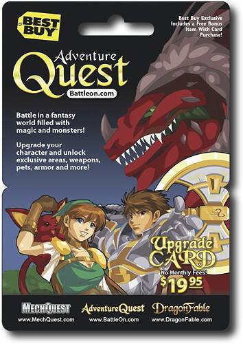 Best Buy: AdventureQuest $19.95 Game Card Other ADVENTURE Q