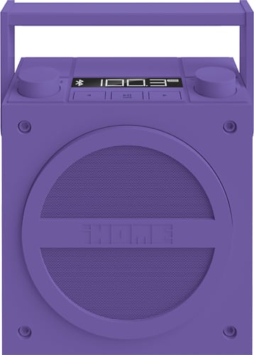 Front. iHome - Wireless Boombox with FM Radio - Purple.