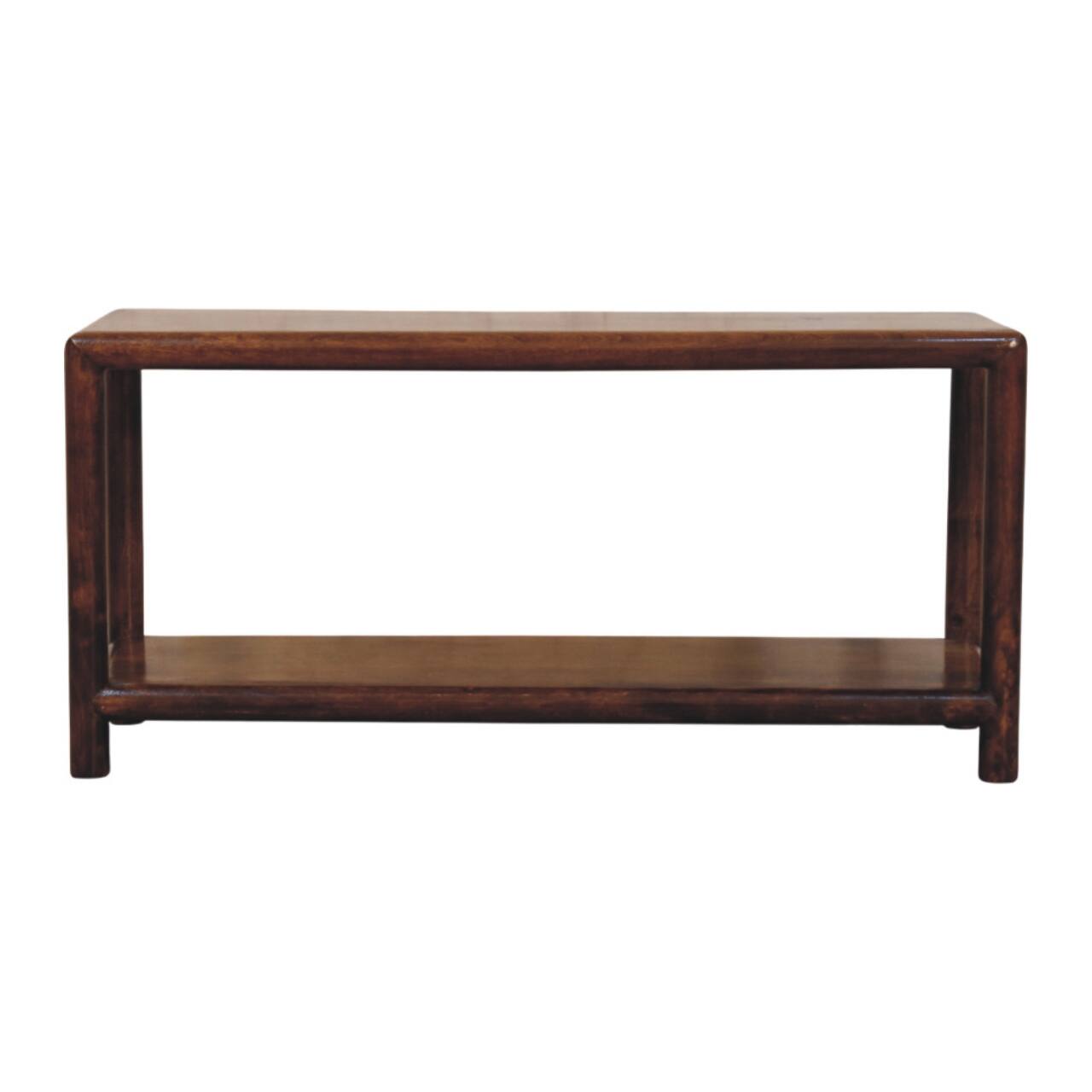 Front. Artisan Furniture - Artisan Furniture Solid Wood Regency Bench, 1 Open Slot, Dark Brown - Dark Brown.