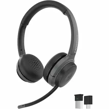 Front. Morpheus 360 - Morpheus 360 Advantage Stereo Wireless UC Headset with Boom Microphone HS6500SBT - Bluetooth Headphones - 32 Ohm - 20 Hz - Black.