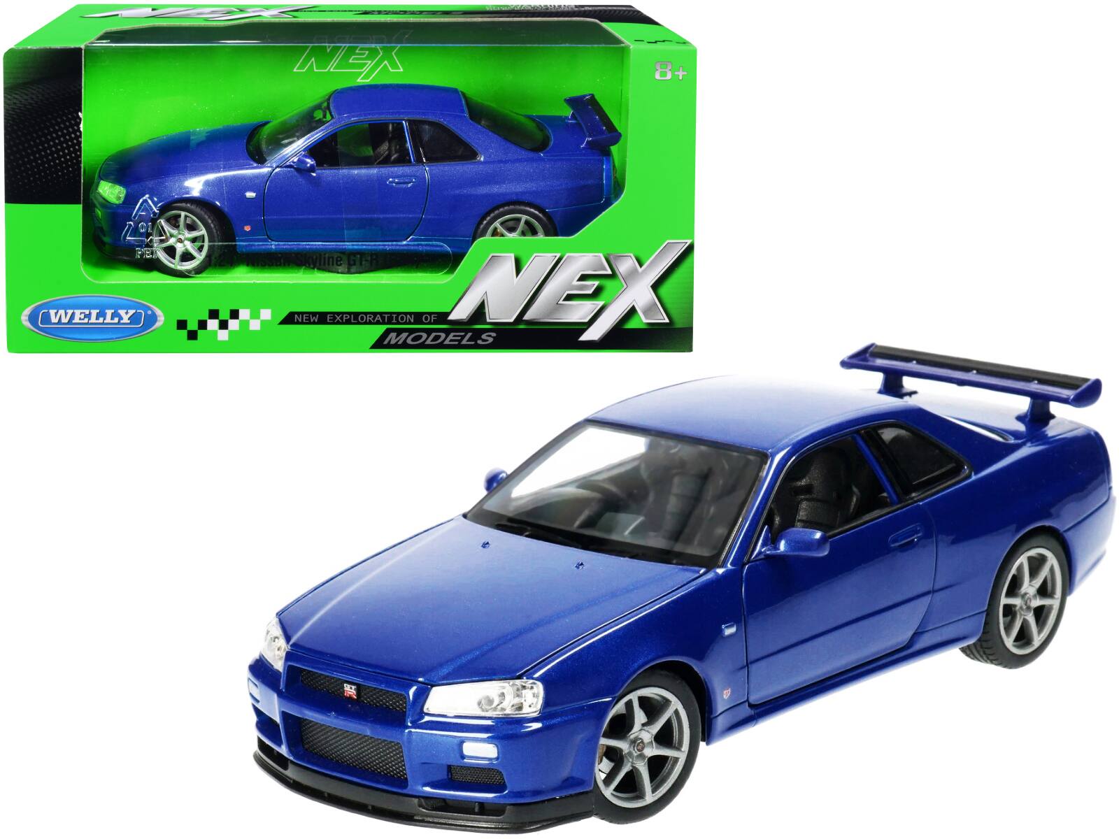GG0A7 NEX 8+ + ec PE WELLY 1:24 issn Skyline GT-R GT-R NEW EXPLORATION MODELS OF NEX