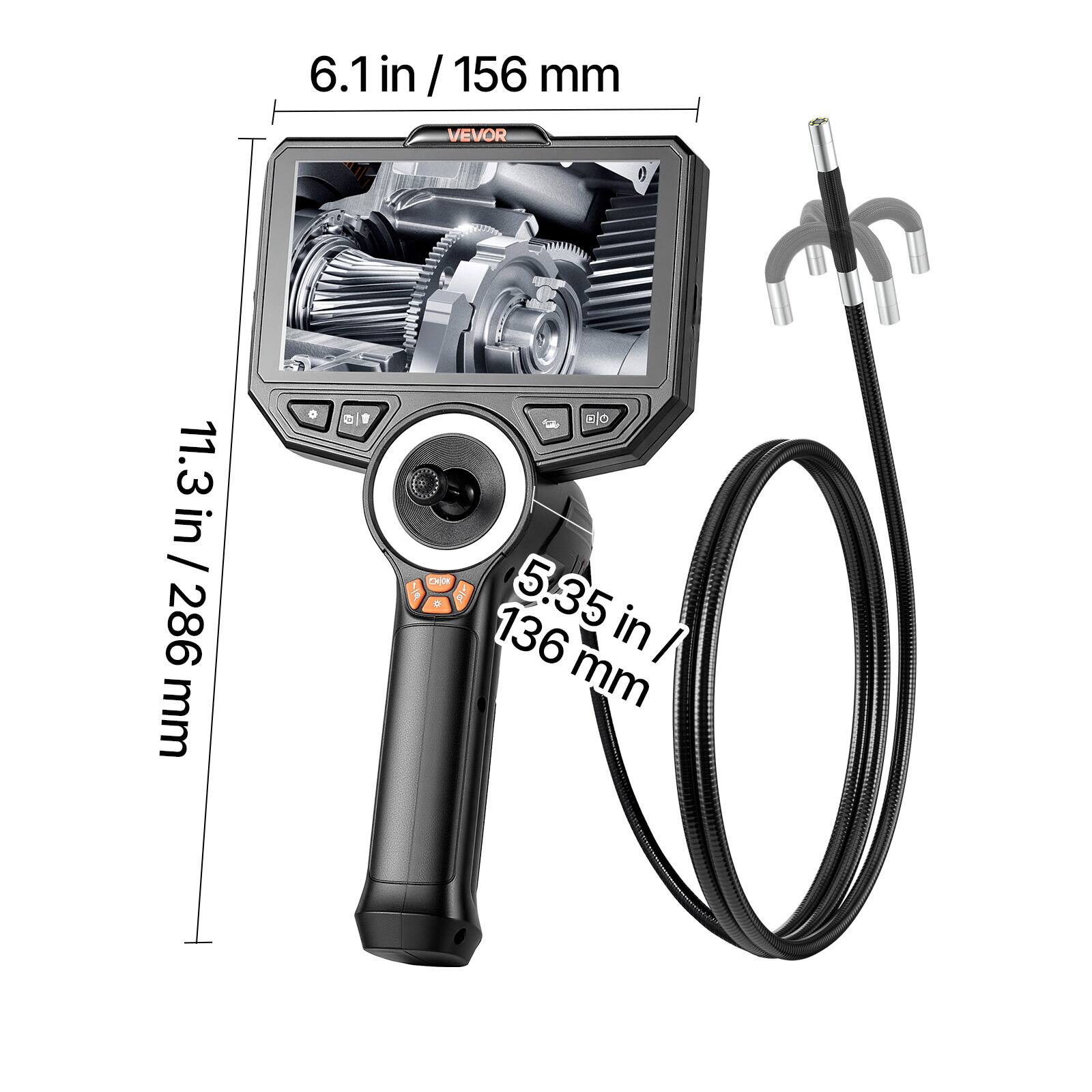 6.1 in / 156 mm  
11.3 in / 286 mm  
5.35 in / 136 mm