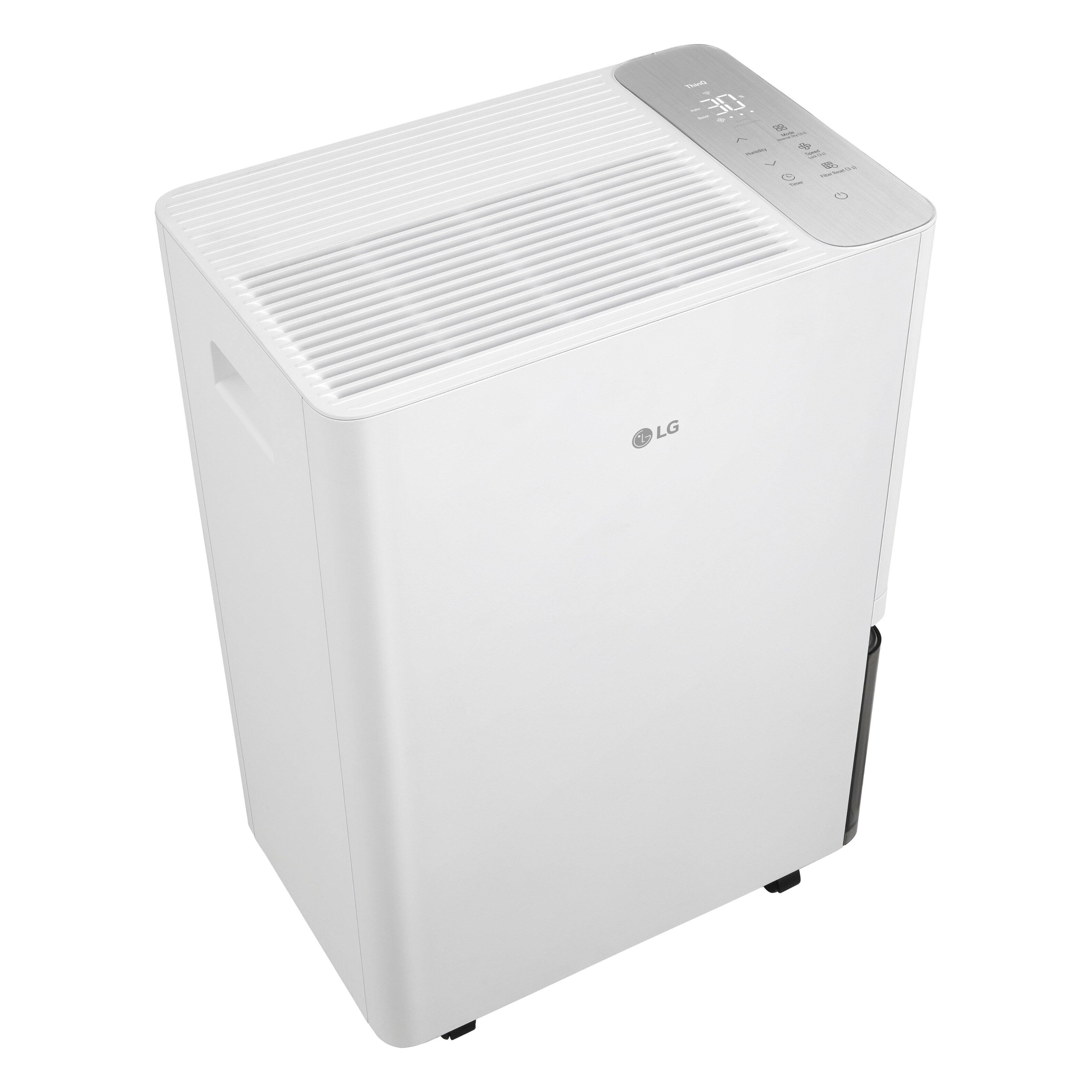 Alt View 6. LG - PuriCare Smart 50-Pint Smart Dehumidifier - Energy Star, Continuous Drain Option, 8.6 Quart Bucket Capacity - White.