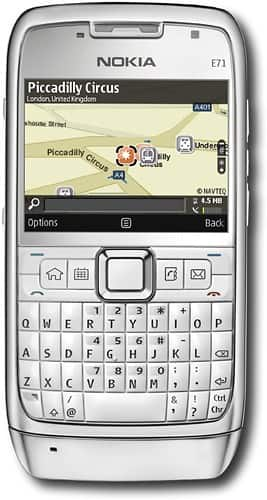 Best Buy: Nokia E71 Cell Phone (Unlocked) White Steel E71W