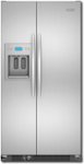 Front Standard. KitchenAid - Architect Series II 23.1 Cu. Ft. Counter-Depth Side-by-Side Refrigerator - Monochromatic Stainless.