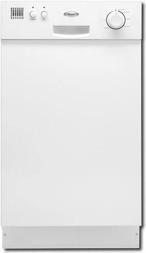 Whirlpool - 18" Built-In Dishwasher - White-Front_Standard 