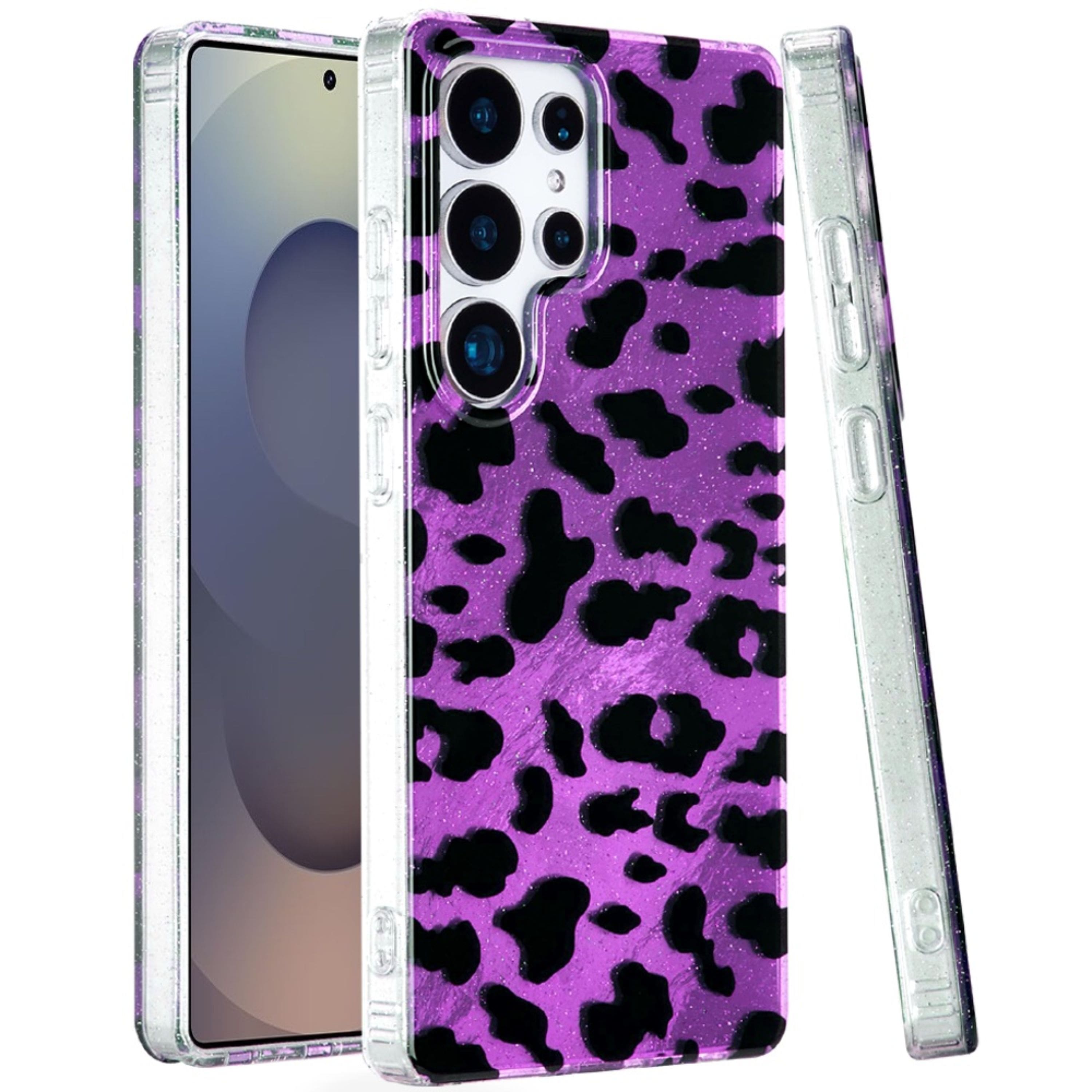 Kitcheniva - Sparkling In Mold Printed Cover With Tempered Glass For Samsung S25 Ultra Leopard - Purple price history on PriceWatchPro