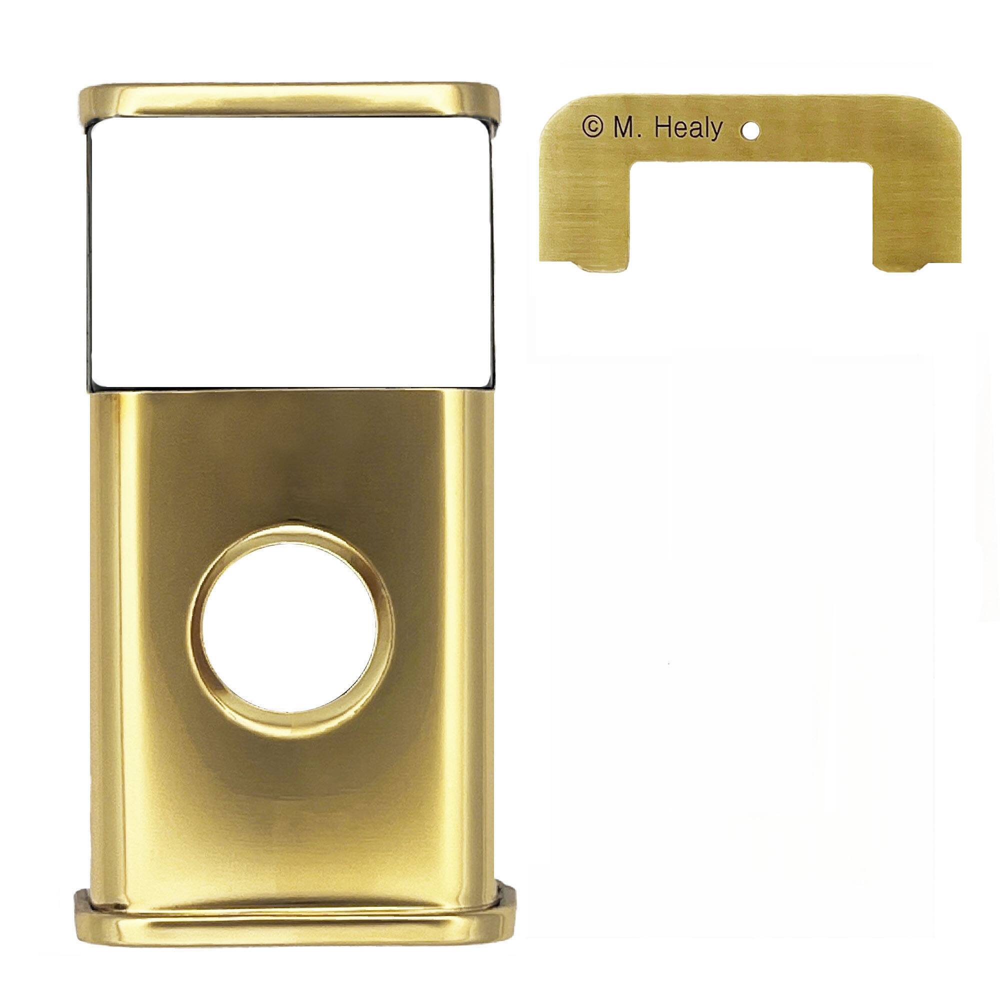 Back. Michael Healy - Traditional Video Doorbell Cover (Ring Battery Doorbell 2024 Release) - Polished Brass.