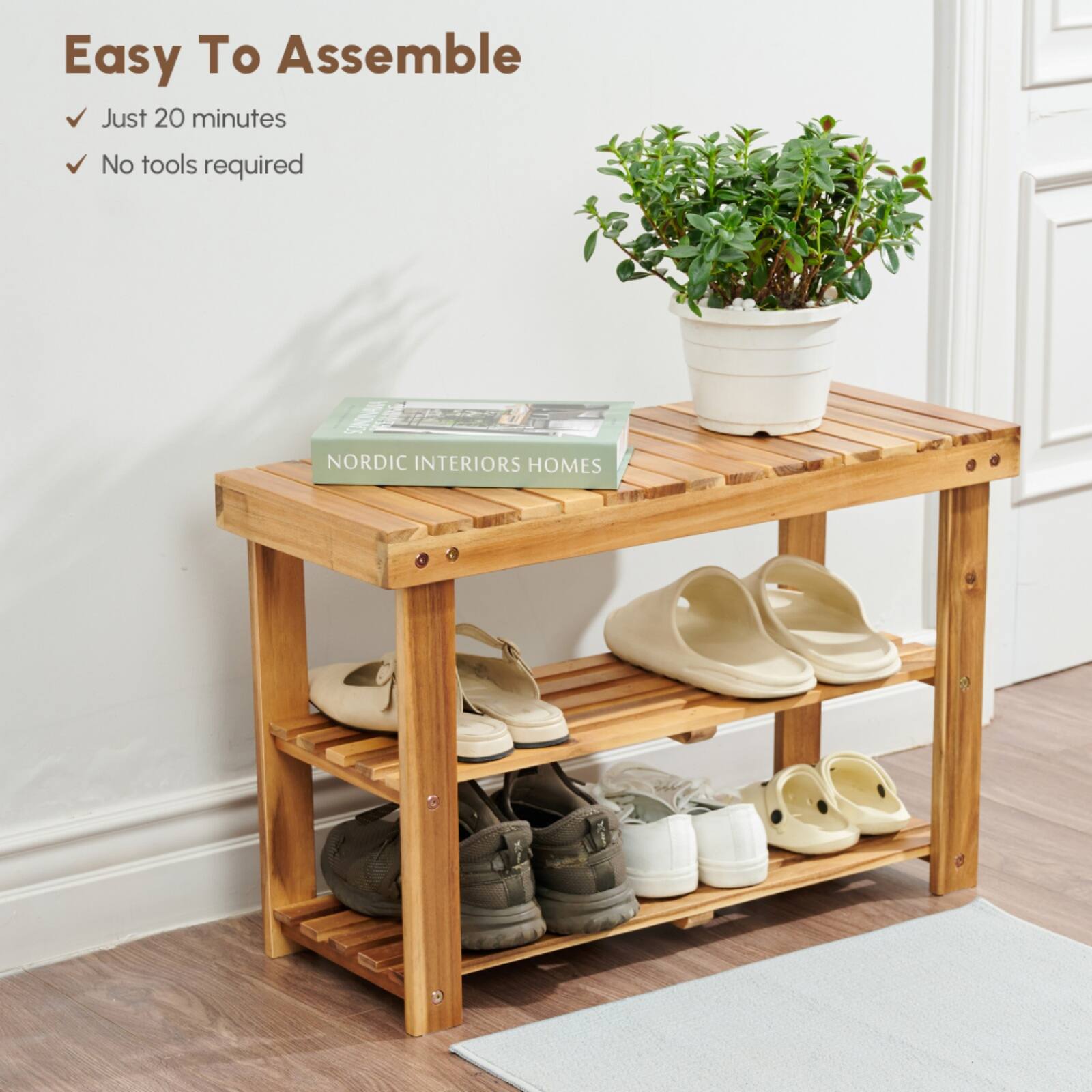 Easy To Assemble  
✓ Just 20 minutes  
✓ No tools required  

NORDIC INTERIORS HOMES