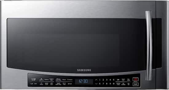 Samsung 1 7 Cu Ft Convection Over The Range Fingerprint Resistant Microwave Stainless Steel Fingerprint Resistant Stainless Steel Mc17j8000cs Best Buy