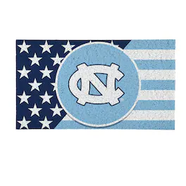 Evergreen Enterprises - North Carolina Tar Heels 16" x 28" Stars & Stripes Patriotic Turf Mat - Multicolor