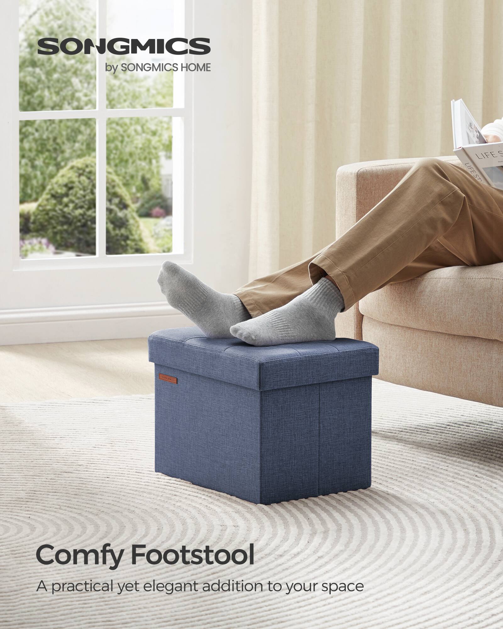 SONGMICS  
by SONGMICS HOME  

Comfy Footstool  
A practical yet elegant addition to your space