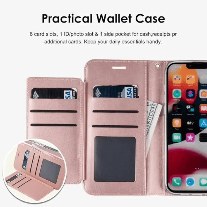 Practical Wallet Case

6 card slots, 1 ID/photo slot & 1 side pocket for cash, receipts or additional cards. Keep your daily essentials handy.