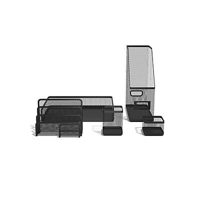 Alt View 1. TRU RED - 5 Piece Wire Mesh Organizer Set, Matte - Matte Black.