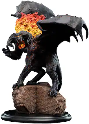 Front. Weta Workshop - WETA Workshop Polystone - The Lord of the Rings Trilogy - Balrog in Moria Miniature Statue - COLLECTIBLES - Multicolor.
