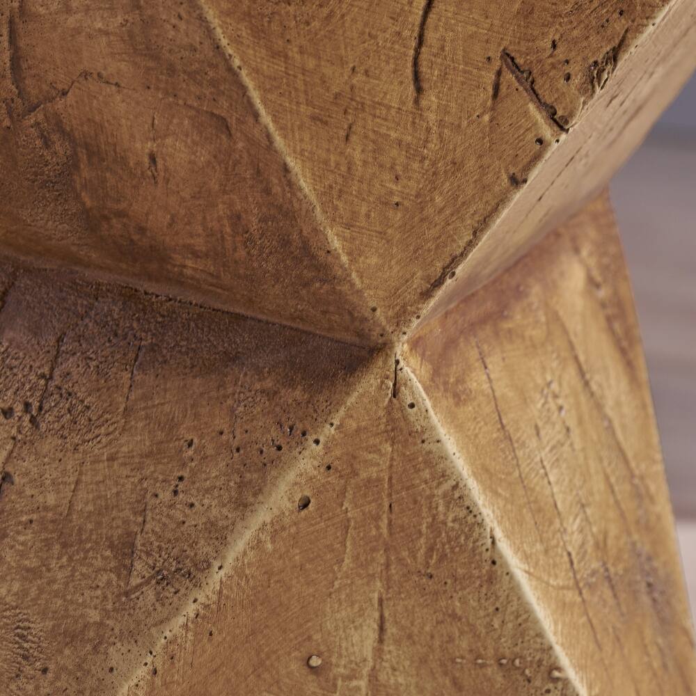 Alt View 1. Loheer - Loheer Outdoor Side Table Concrete Accent Table Modern End Table - Wood-like.